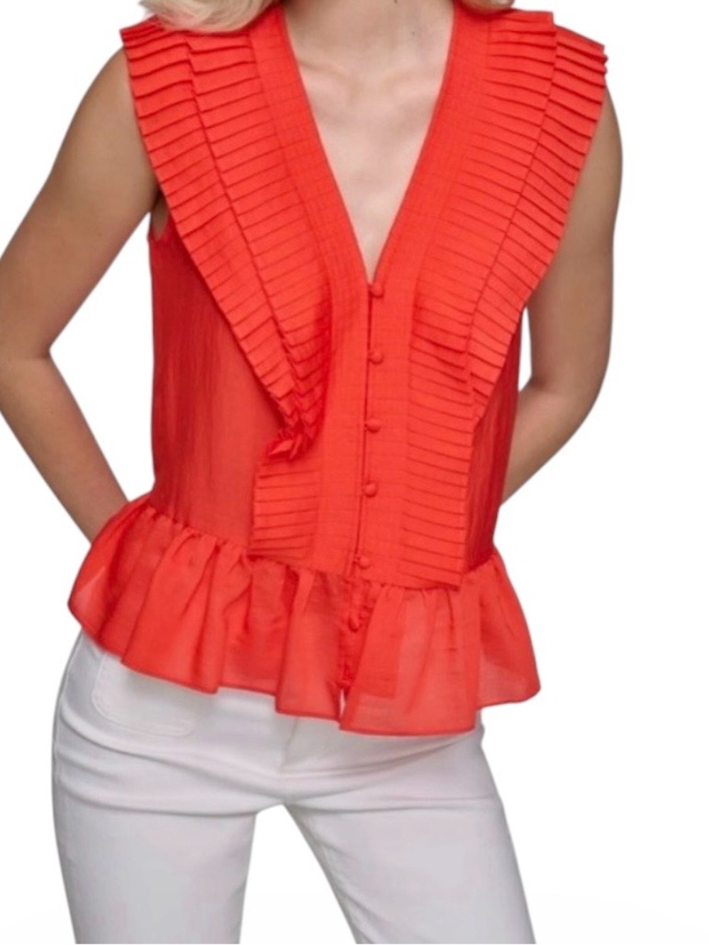 NWT Karl Lagerfeld Paris Sleeveless Top Sz M‎